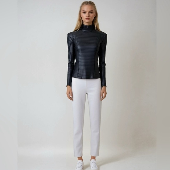 Balmain Signature Leather Long Sleeve - Picture 4 of 15